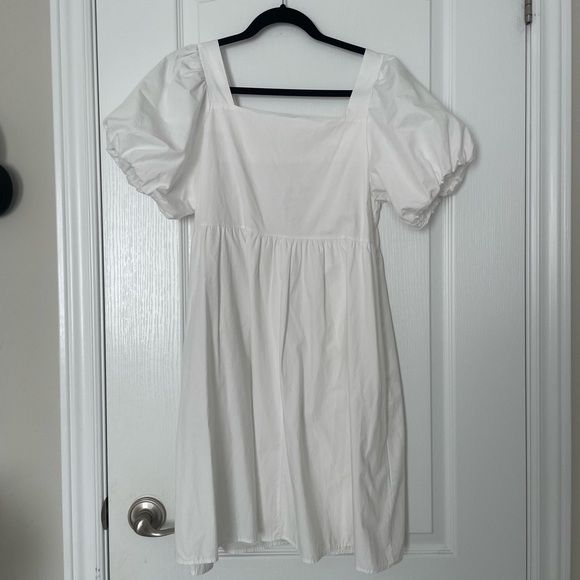 Oak and fort white puff sleeve mini dress - Picture 4 of 8